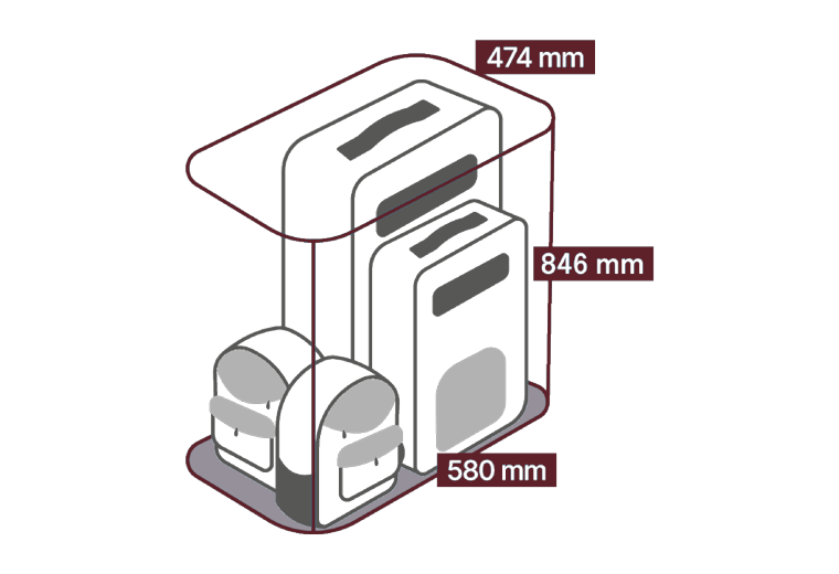 Taquilla extra grande XL para maleta XL o varias bolsas